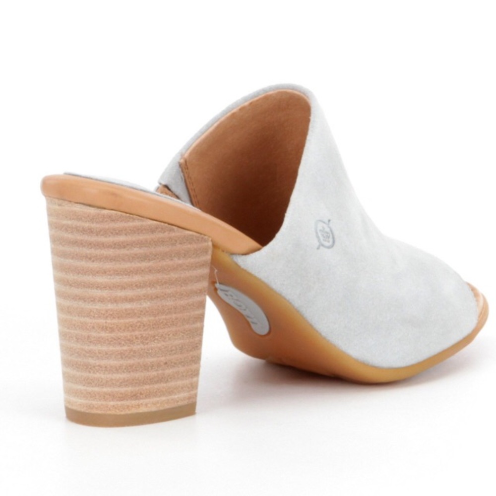 Born Bima Distressed LT. Blue Leather Mule